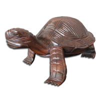 Wooden Turtle, Hand Carved From Sono Wood 