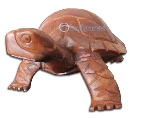 Wooden Turtle, Hand Carved From Hibiscus Wood 