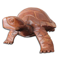 Wooden Turtle, Hand Carved From Hibiscus Wood 