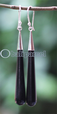 Earring Silver With Sono Wood