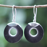 Earring Silver With Sono Wood