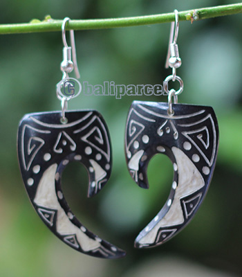 Earring Bone Carving