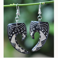 Earring Bone Carving