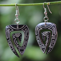 Earring Bone Carving