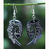 Earring Bone Carving