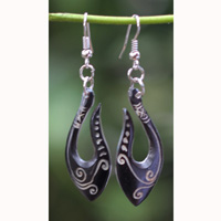 Earring Bone Carving