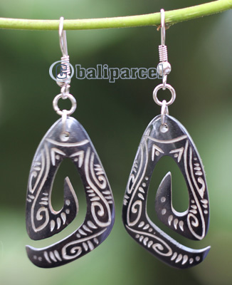 Earring Bone Carving