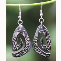 Earring Bone Carving