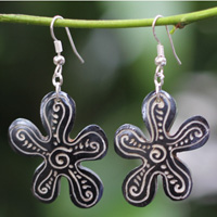 Earring Bone Carving