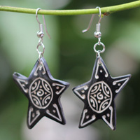 Earring Bone Carving