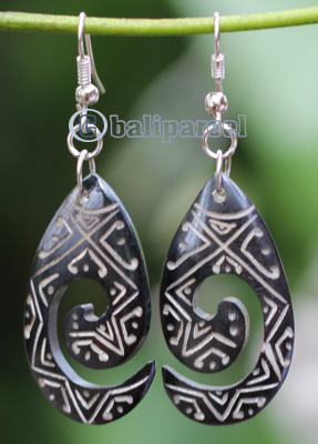 Earring Bone Carving