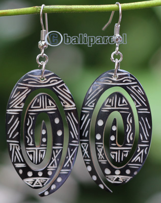 Earring Bone Carving