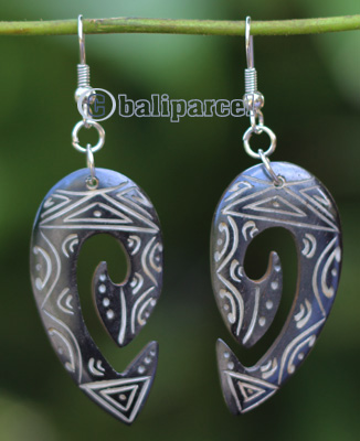 Earring Bone Carving