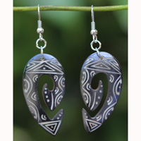 Earring Bone Carving