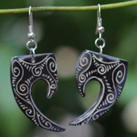 Earring Bone Carving