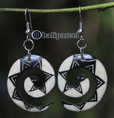 Earring Bone Carving