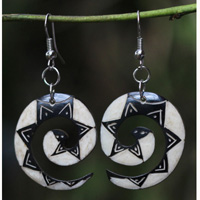 Earring Bone Carving