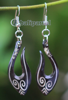 Earring Bone Carving
