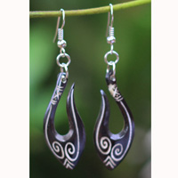 Earring Bone Carving