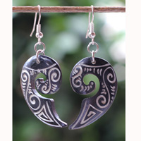 Earring Bone Carving