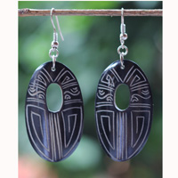 Earring Bone Carving