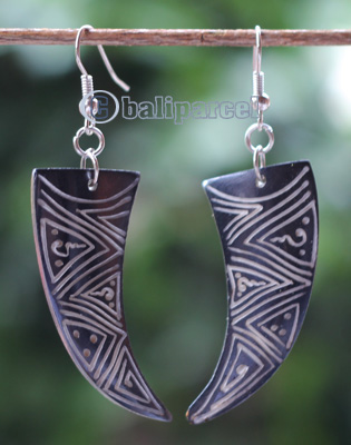Earring Bone Carving