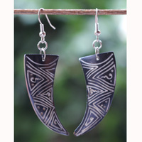 Earring Bone Carving