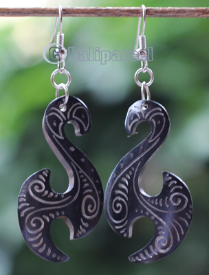 Earring Bone Carving