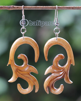 Earring Bone Carving