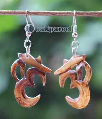 Earring Bone Carving