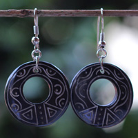 Earring Bone Carving