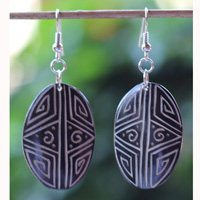 Earring Bone Carving