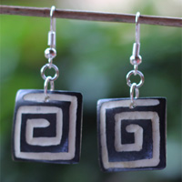 Earring Bone Carving