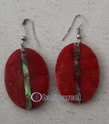 Earring Coral With Shell