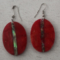 Earring Coral With Shell