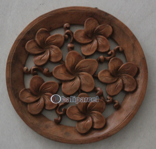Wooden Cambodia Wallhanging, Hand Carved From Suar Wood With Natural Polished
