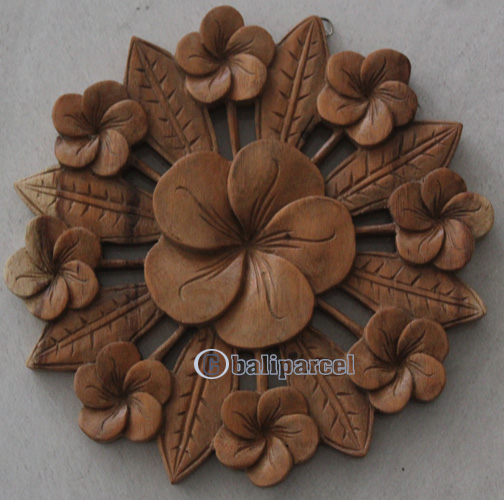 Wooden Cambodia Wallhanging, Hand Carved From Suar Wood With Natural Polished