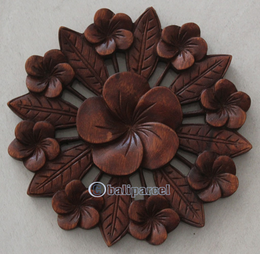 Wooden Cambodia Wallhanging, Hand Carved From Suar Wood With Brown Polished