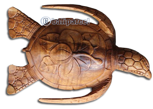 Wooden Turtle, Hand Carved From Suar Wood