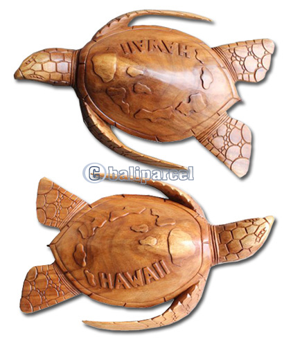 Wooden Turtle, Hand Carved From Suar Wood