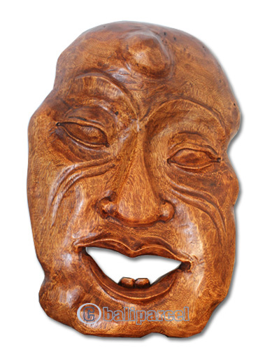 Wooden Mask Carving, Hand Carved From Jempinis Wood
