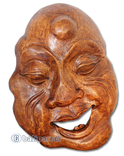 Wooden Mask Carving, Hand Carved From Jempinis Wood