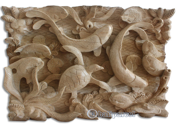 Wooden Wallhanging Turtle, Hand Carved From Suar Wood With Natural Polished