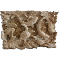 Wooden Wallhanging Turtle, Hand Carved From Suar Wood With Natural Polished