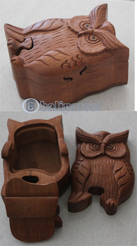 Wooden Box, Hand Carved From Suar Wood
