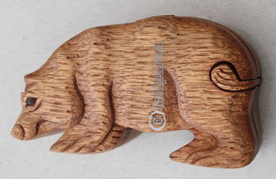 Wooden Box, Hand Carved From Suar Wood