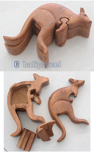 Wooden Box, Hand Carved From Suar Wood