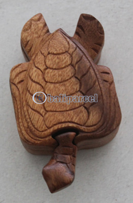 Wooden Box, Hand Carved From Suar Wood