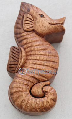 Wooden Box, Hand Carved From Suar Wood