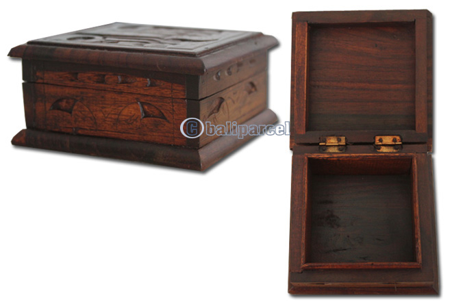 Wooden Box, Hand Carved From Sono Wood